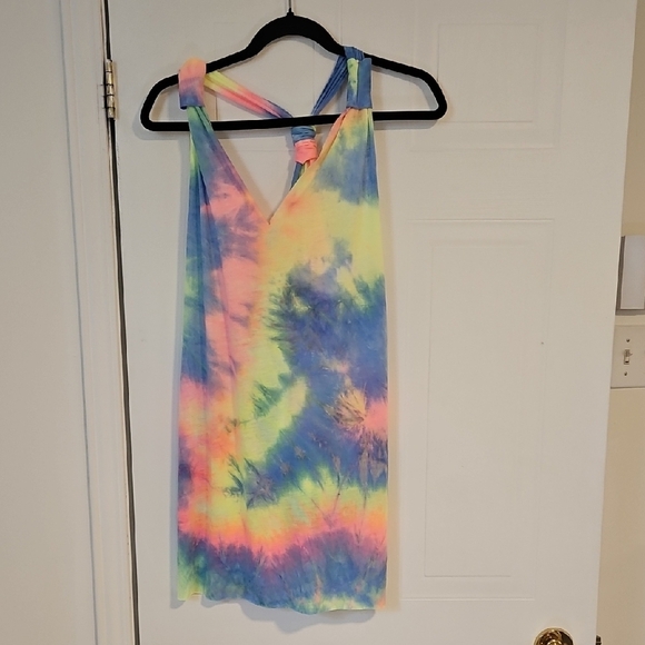 Summer Dress Colorful Sleeveless Swimwear Cover Up Large Womens Oversized - Picture 1 of 2